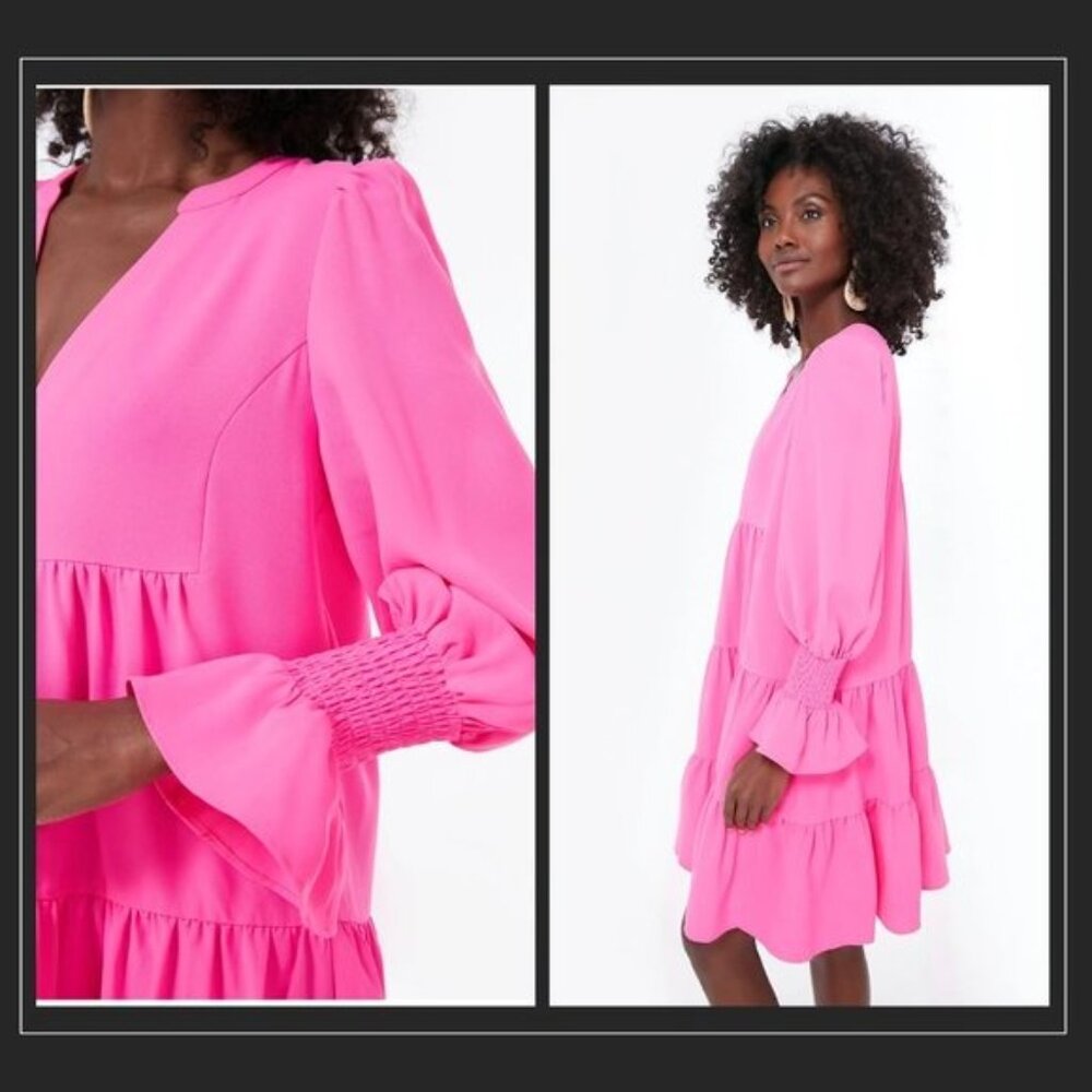 Pomander Place | NEW Electric Pink Crepe Kenzo Dress Size XXS - Picture 2 of 10